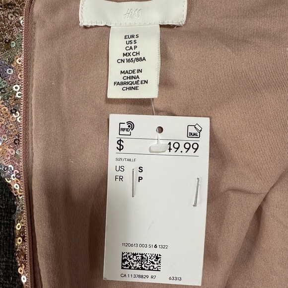 H&M Multicolour Sequin Dress - Size Small - Picture 2 of 2